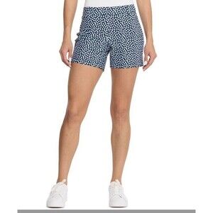 SPANX Sunshine Shorts 6" Navy Painted Dot Women's Size XL NWT